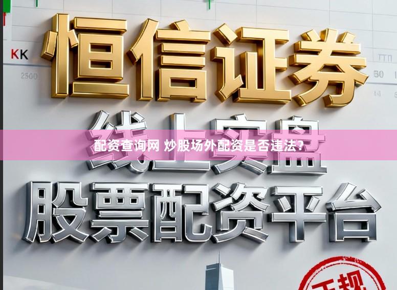 配资查询网 炒股场外配资是否违法？